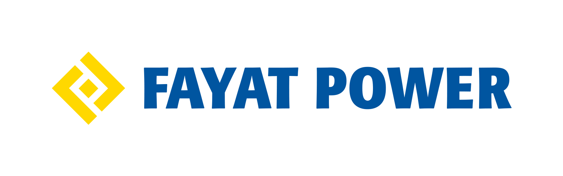 Logo FAYAT POWER bleu et jaune, identité visuelle, entreprise.
